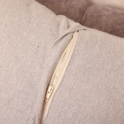 Handmade Marrakech grey and white geometric hand-tufted Berber cushion cover with corner tassels – boho luxury decorative pillow
