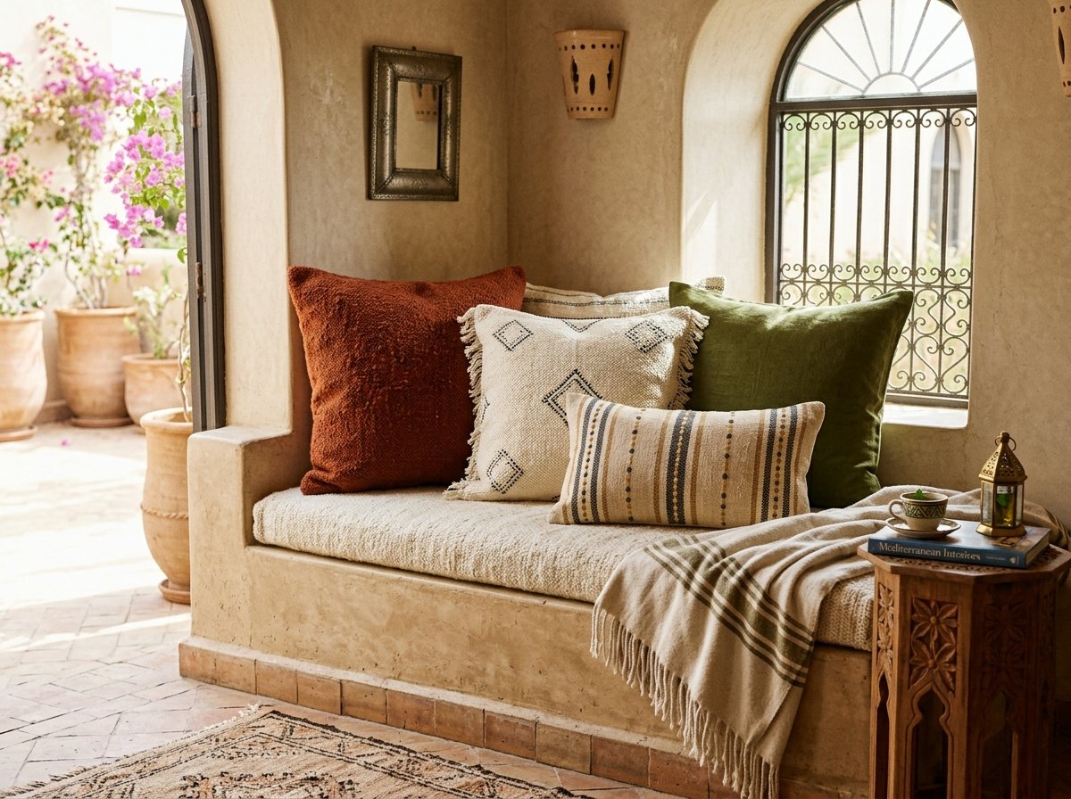 second-room application illustrating How to Style Throw Pillows: Color, Texture and Scale