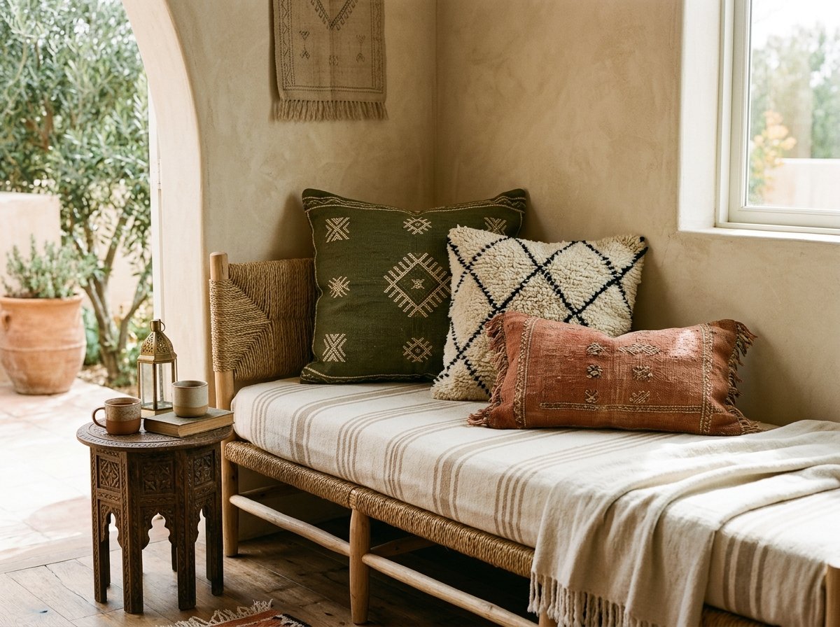 second-room application illustrating How to Style Moroccan Throw Pillows in Any Room